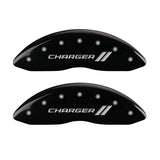 Couvre-étriers MGP 4 gravés avant et arrière avec bandes/chargeur finition noire argent ch