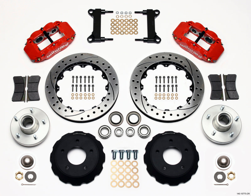 Kit de moyeu avant Wilwood Narrow Superlite 6R 13,06 pouces Red Chevy C-10 60-87 CPP Drop Spindle