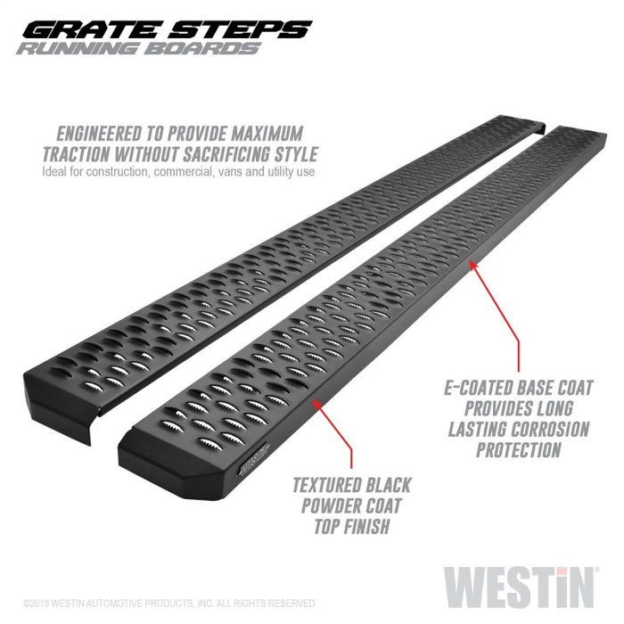 Marchepieds Westin Grate Steps 83 po – Noir texturé