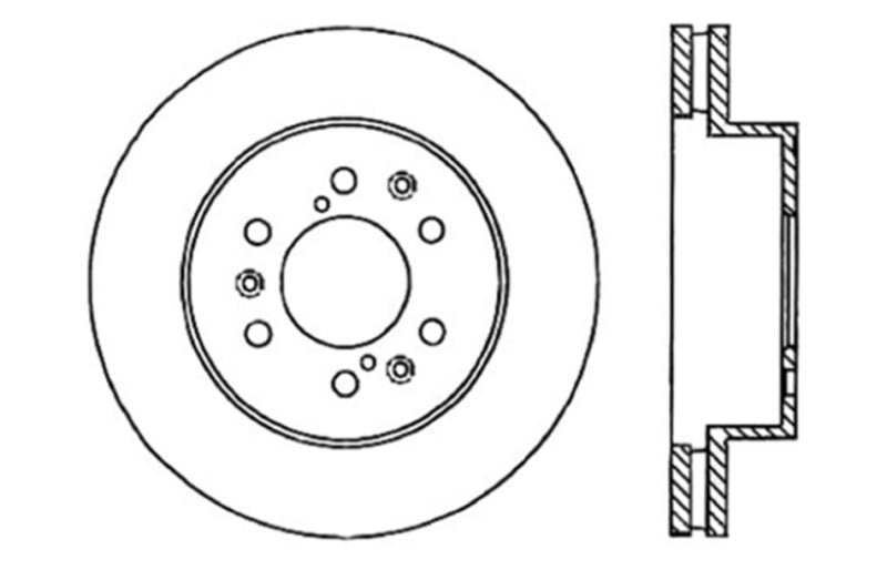 Rotor cryogénique avant gauche percé StopTech 07-11 GM Silverado 1500