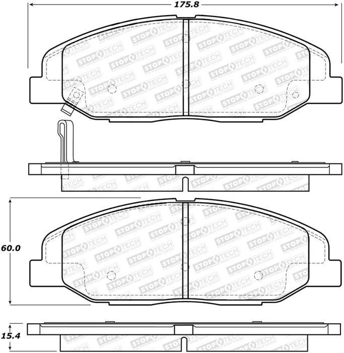 Plaquettes de frein avant StopTech 08-14 Cadillac CTS Street Performance