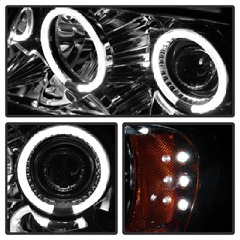 Phares de projecteur Spyder Jeep Grand Cherokee 99-04 LED Halo LED Chrm - PRO-YD-JGC99-HL-C
