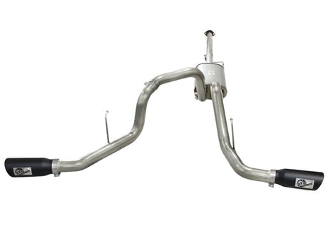 Échappement aFe MACHForce XP 3 pouces SS double sortie latérale CB avec embouts noirs 11-14 Ford F150 EcoBoost V6-3.5L TT
