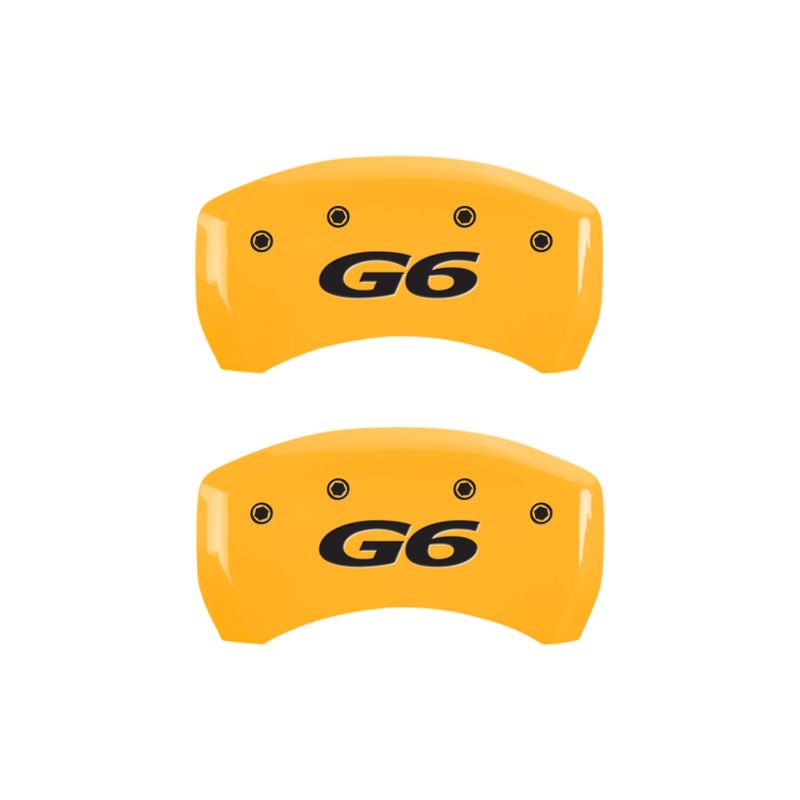 MGP 4 Caliper Covers Engraved Front Pontiac Rear G6 Yellow Finish Black Char 2007 Pontiac G5