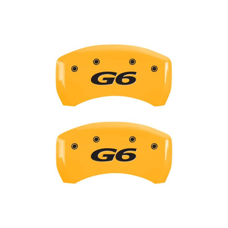 MGP 4 Caliper Covers Engraved Front Pontiac Rear G6 Yellow Finish Black Char 2007 Pontiac G5