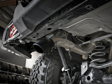 Système d'échappement Hi-Tuck aFe MACH Force-Xp Axle-Back avec embout noir pour Jeep Wrangler (JL) V6 3,6 L 18-19