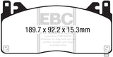 Plaquettes de frein avant EBC 2015+ Ford Mustang (6e génération) 5,2 L (GT350) Shelby Redstuff