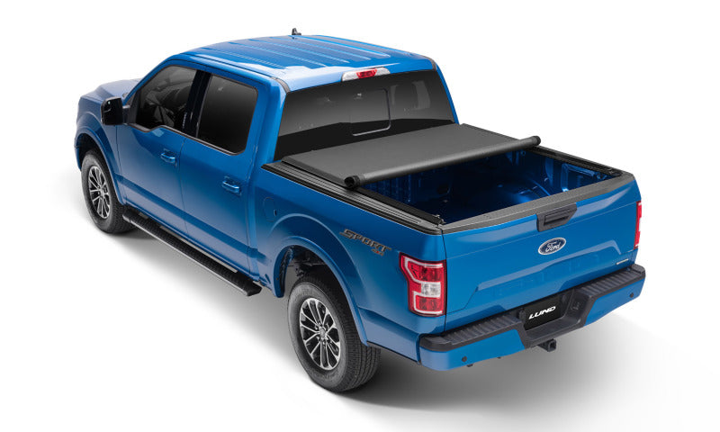 Lund 04-15 Nissan Titan (6.5ft. Bed w/o Utility TRack) Genesis Elite Roll Up Tonneau Cover - Black