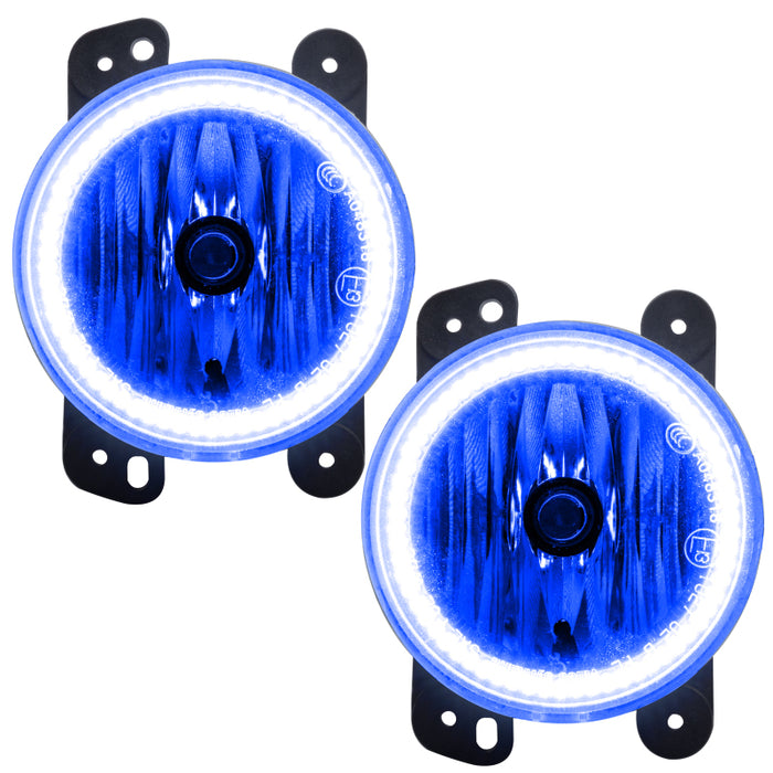 Oracle Lighting 10-15 Jeep Wrangler JK Feux antibrouillard à LED pré-assemblés Halo - Bleu VOIR LA GARANTIE