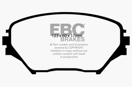 Plaquettes de frein avant EBC 01-03 Toyota RAV 4 2.0 Greenstuff