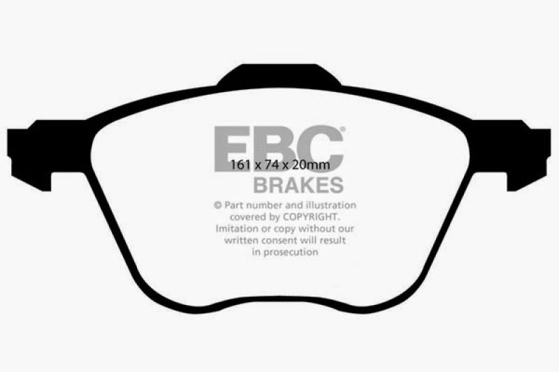 Plaquettes de frein avant Greenstuff EBC 01 Volkswagen Eurovan 2.8 (313 mm)