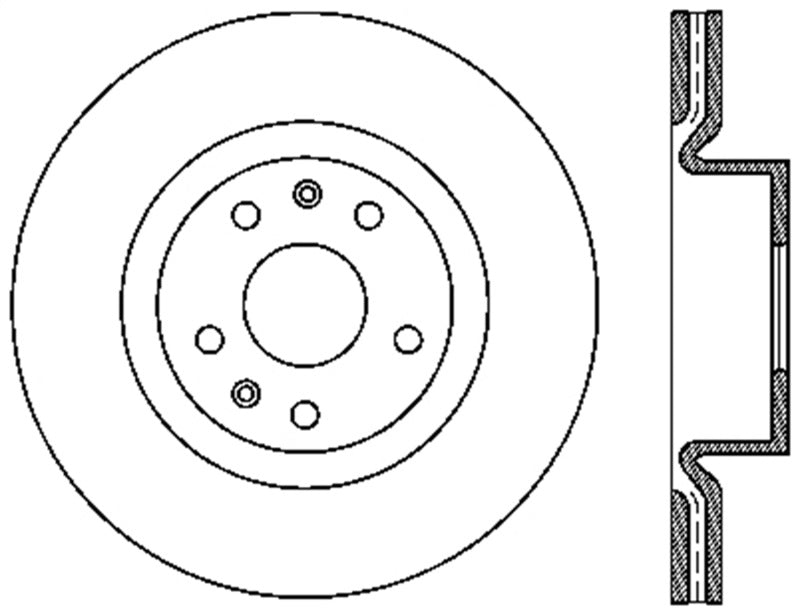 Rotor avant gauche percé StopTech Power Slot 10-13 Hyundai Genesis Coupé Track et R-Spec