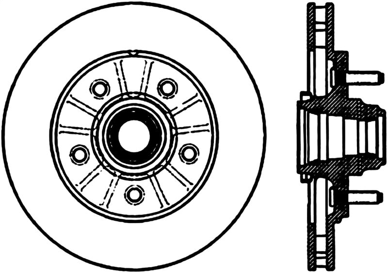 Rotor CRYO fendu avant gauche StopTech Power Slot 12/99-11/04 Ford F150 2WD