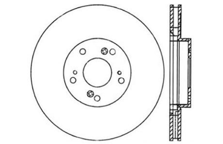 Rotor avant droit rainuré et percé StopTech 02-06 Acura RSX Type S / 06-09 Honda Civic Si