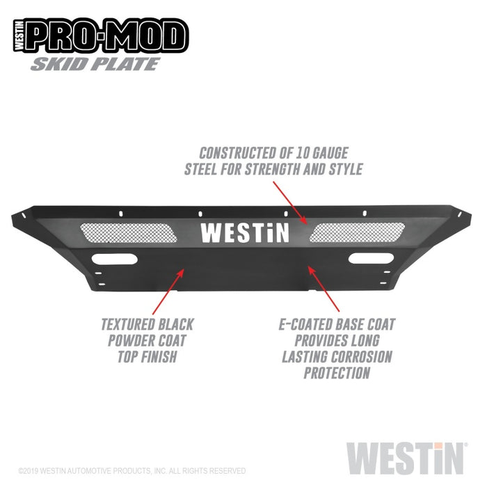 Plaque de protection Westin Pro-Mod 2020 Chevy Silverado 2500/3500 – Noir texturé