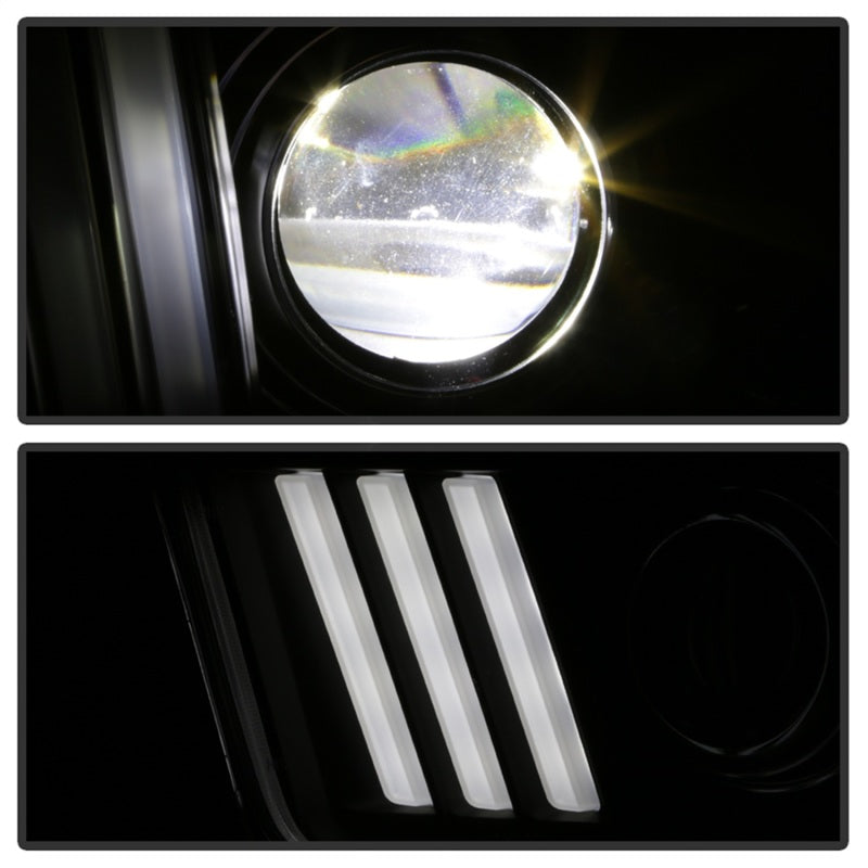 Phares à DEL haute puissance Spyder Ford Mustang 05-08 V2 - Noir PRO-YD-FM05AP-BK