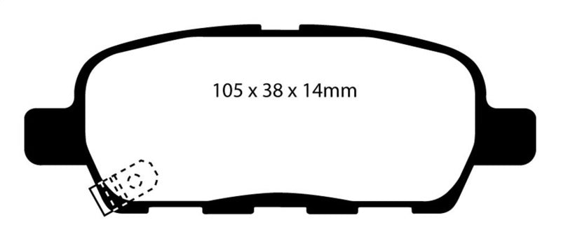 Plaquettes de frein arrière Redstuff EBC 02 Infiniti G35 3.5 sans DCS