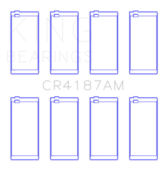 King Toyota 2LT/3L AM-Series 4 Pairs Connecting Rod Bearing Set