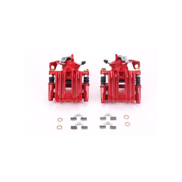 Étriers arrière rouges Power Stop 98-99 Audi A3 avec supports - Paire