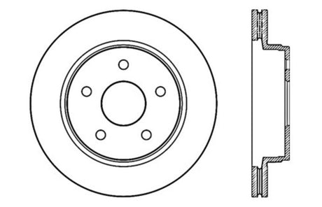 StopTech 04-06 Dodge Durango / 02-10 Ram 1500 (exc Mega Cab) Front Right Slotted & Drilled Rotor