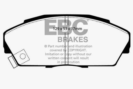 Plaquettes de frein avant EBC 92-94 Acura Integra 1.7 Vtec Yellowstuff