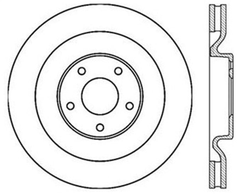 Rotor CRYO fendu avant droit StopTech Power Slot 06-10 Corvette (Z06) / 10 Corvette Grand Sport