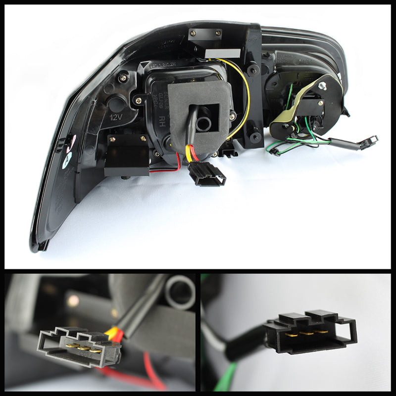 Feux arrière LED Spyder Volkswagen Golf/GTI 10-13 Type G2 avec barre lumineuse Noir ALT-YD-VG10-LED-G2-BK