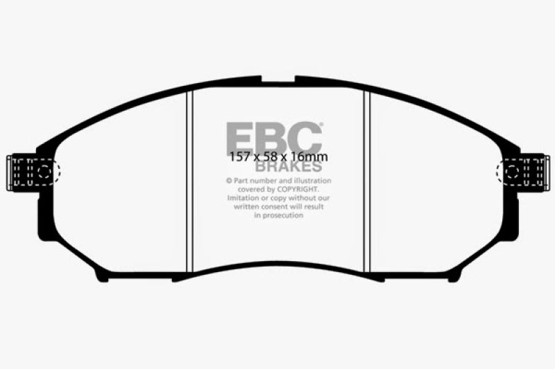 EBC 08-13 Infiniti EX35 3.5 Redstuff Front Brake Pads