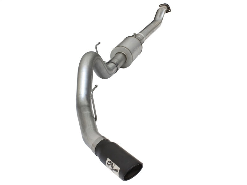 Système d'échappement en acier aluminisé 4 pouces aFe Atlas Exhausts pour Ford F-150 V6 3,5 L (tt) 2015, embout noir