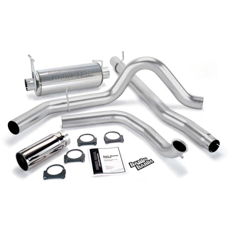 Système d'échappement Banks Power 00-03 Ford 7.3L / Excursion Monster - Échappement simple SS avec embout chromé