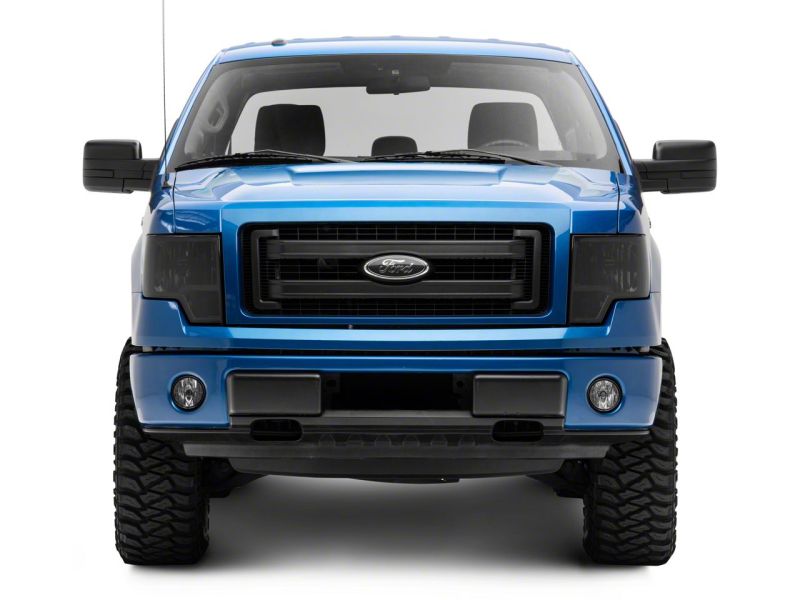 Phares Raxiom 09-14 Ford F-150 Axial OEM Style Rep - Boîtier chromé - Lentille fumée