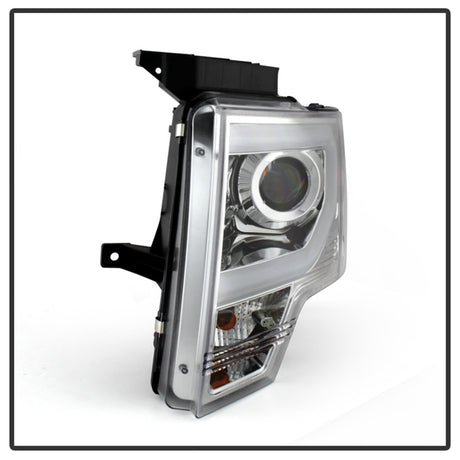 Phares de projecteur Spyder Ford F150 09-14 Modèle halogène - Barre lumineuse DRL Chrm PRO-YD-FF15009-LBDRL-C