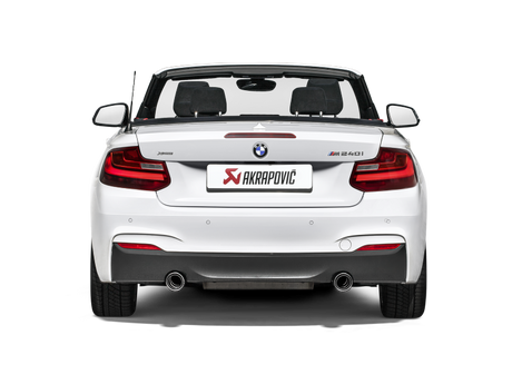 Arrière de catalyseur Akrapovic Evolution Line 16-17 pour BMW M240i (F22 F23) (SS) avec embouts en carbone (tuyau de liaison requis)