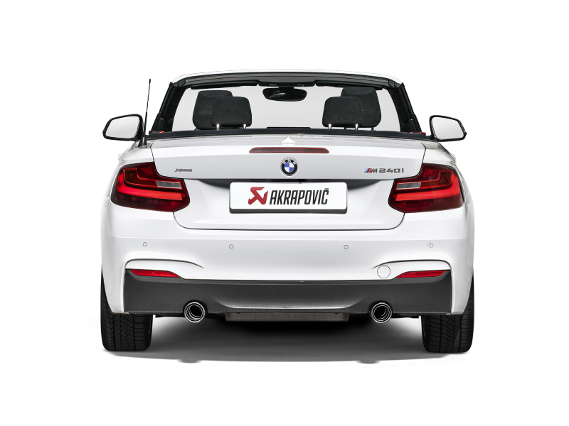 Arrière de catalyseur Akrapovic Evolution Line 16-17 pour BMW M240i (F22 F23) (SS) avec embouts en carbone (tuyau de liaison requis)