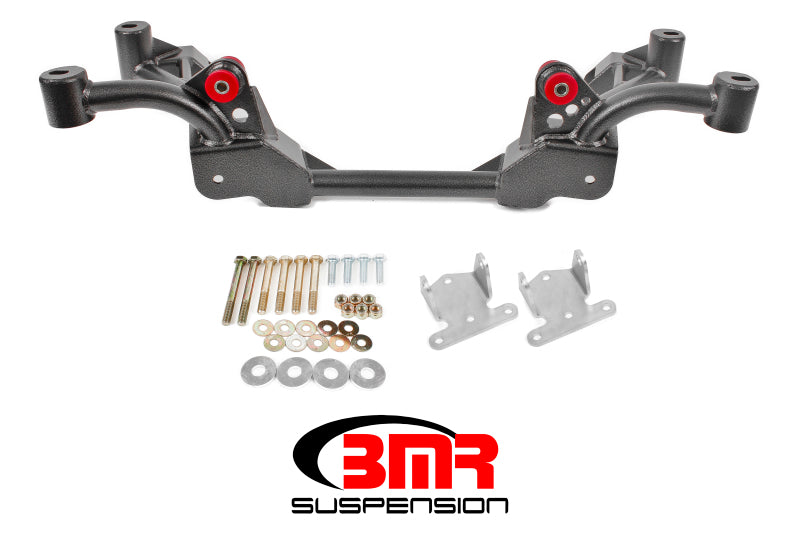 BMR 82-82 3e génération F-Body K-Member avec supports de moteur SBC/BBC et supports de rack STD. - Black Hammertone