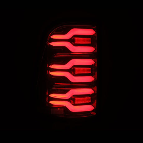 Feux arrière à LED AlphaRex 19-21 Dodge Ram 1500 Luxx-Series noir/rouge avec Activ Light/Seq Signal