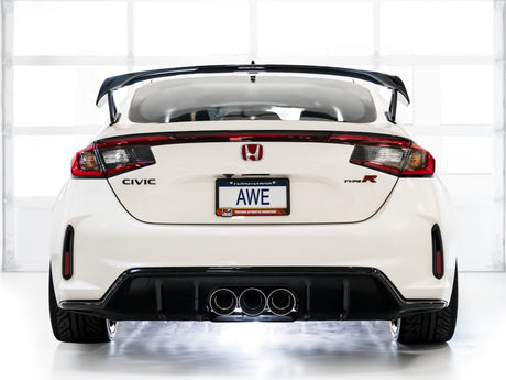 Échappement AWE Tuning 2023 Honda Civic Type R FL5 Track Edition avec triple embouts chromés argentés