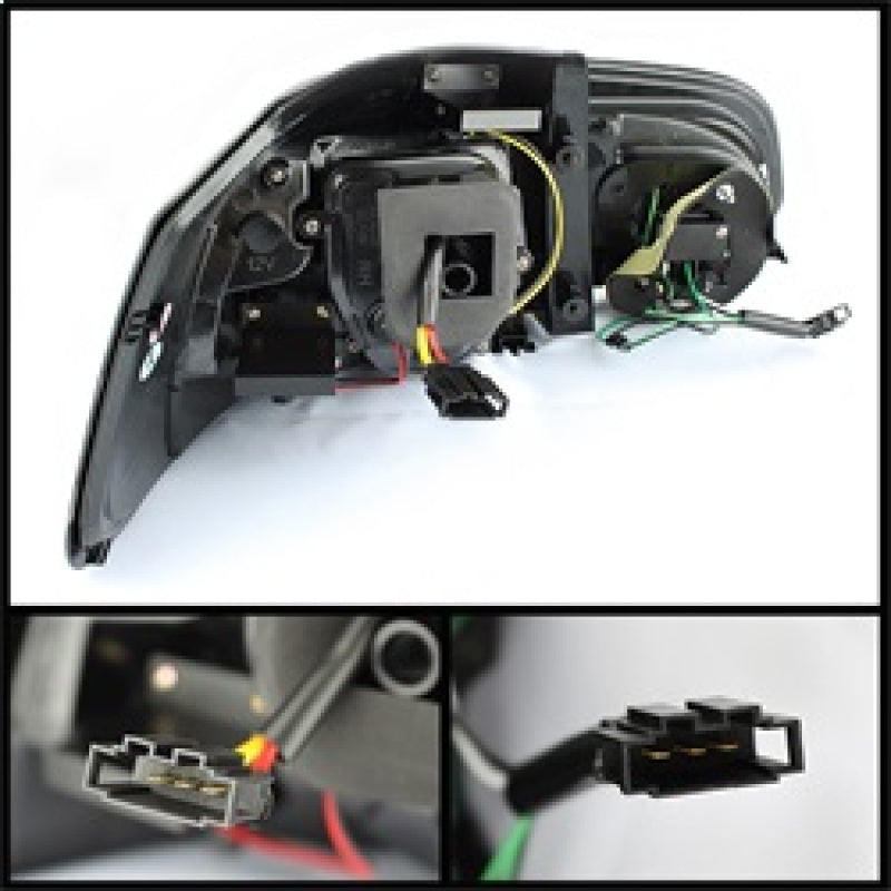 Feux arrière LED Spyder Volkswagen Golf/GTI 10-13 Type G2 avec barre lumineuse Noir ALT-YD-VG10-LED-G2-BK