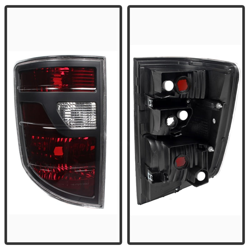 xTune Honda Ridgeline Pickup 06-08 OEM Style Tail Lights Red Smoked ALT-JH-HRID06-OE-RSM