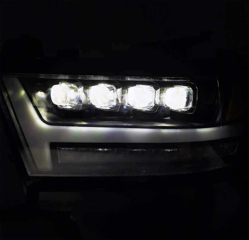 AlphaRex 19-20 Ram 1500HD NOVA LED Proj Headlight Plank Style Matte Blk w/Activ Light/Seq Signal/DRL