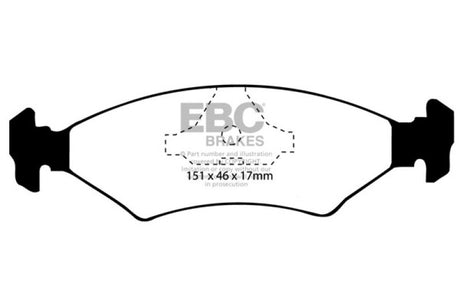 Plaquettes de frein avant EBC 93-97 Kia Sephia 1.6 Ultimax2