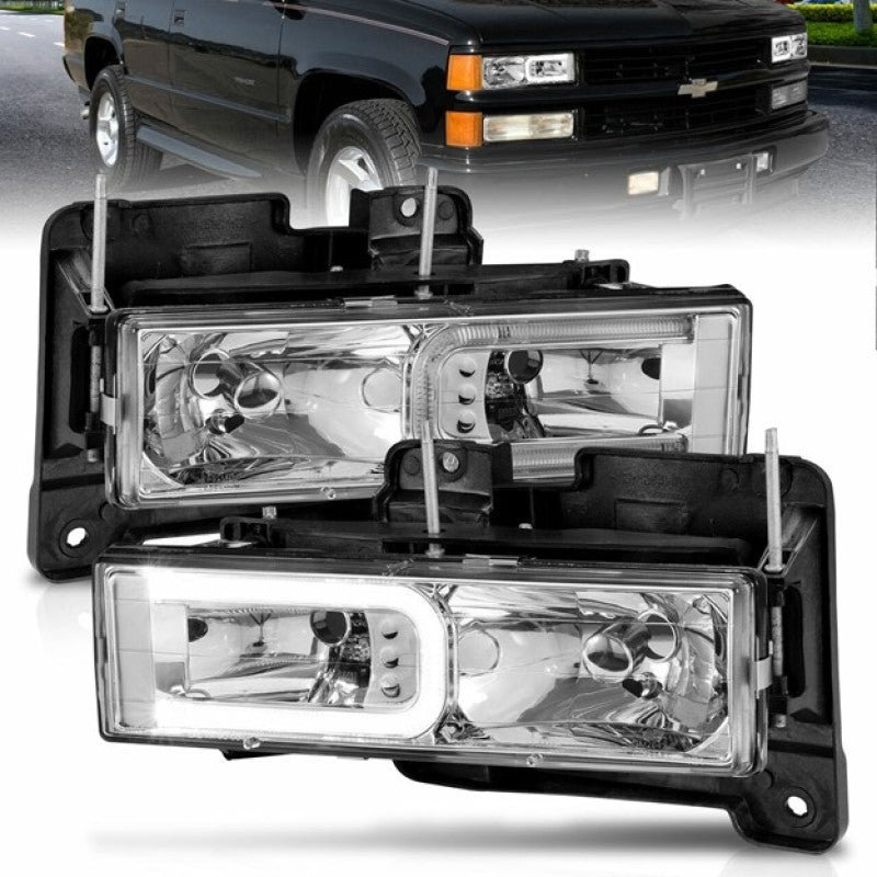 Phares en cristal ANZO 1999-2000 Cadillac Escalade