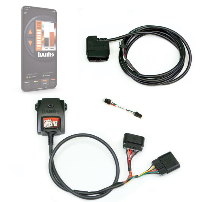 Kit de pédales d'alimentation Banks Power Monster (autonome) - Aptiv GT 150 - 6 voies - Utilisation avec téléphone