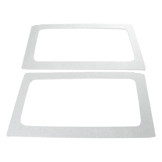 DEI 11-18 Jeep Wrangler JK 2-Door Boom Mat Rear Side Window Trim - 2 Piece - White