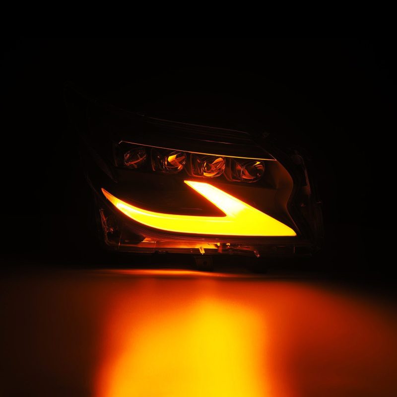 Phares de projecteur à LED AlphaRex 14-19 Lexus GX 460 NOVA Style planche noir avec lumière active/signal Seq