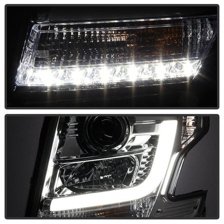 Phares de projecteur Spyder Chevy Tahoe / Suburban 2015-2016 - DRL LED - Chrome PRO-YD-CTA15-DRL-C