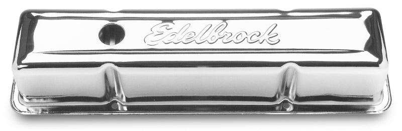 Couvercle de soupape Edelbrock Signature Series Chevrolet 1959-1986 262-400 CI V8 Tall Chrome