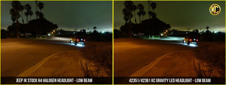 Phare de rechange KC HiLiTES 97-06 Jeep TJ/Univ. 7 po Gravity LED H4 homologué DOT (système de paire)
