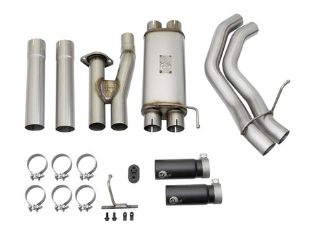 Échappement arrière Cat aFe POWER Rebel Series 3 pouces 409 SS avec embouts noirs 17 Ford F-150 Raptor V6-3,5 L