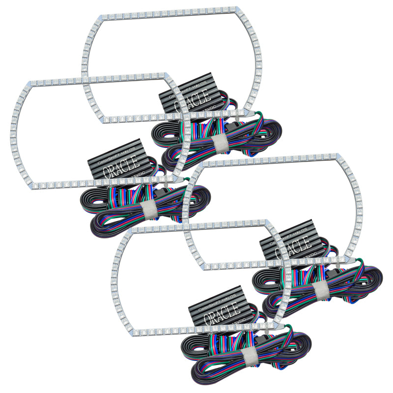 Kit Halo Oracle Chevy Silverado 07-13 de style carré - ColorSHIFT sans contrôleur VOIR LA GARANTIE